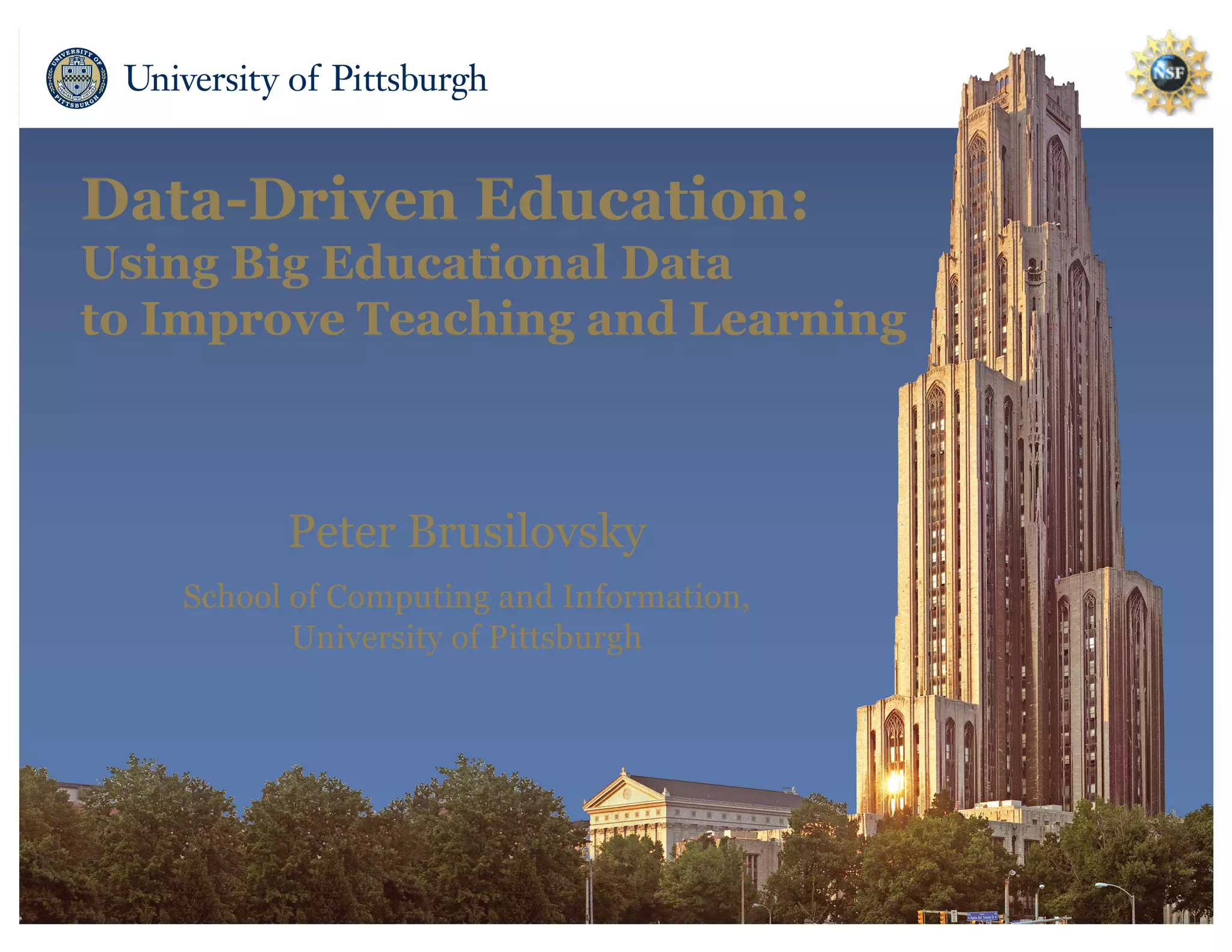 Data-Driven Education 2020: Using Big Educational Data to Improve ...