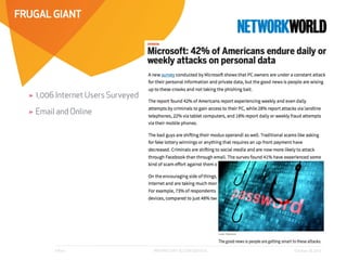 FRUGAL GIANT 
» 1,006 Internet Users Surveyed 
» Email and Online 
PROPRIETARY & CONFIDENTIAL October 28, 2014 
Affect 
 