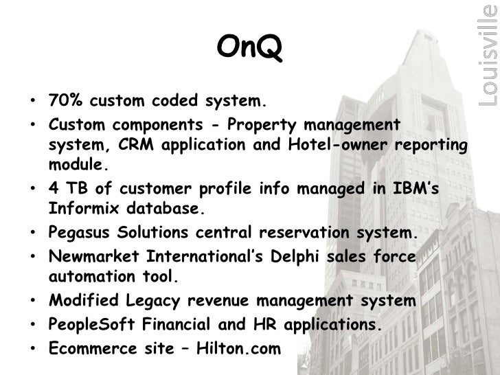 hilton case study essay In this case, starwood hotels and resorts worldwide inc, one of the biggest hotel chains in the world, decided to expand its preferred guest program by offering new features – no blackout dates, no capacity control, paperless rewards, and hotel. hilton case study essay In this case, starwood hotels and resorts worldwide inc, one of the biggest hotel chains in the world, decided to expand its preferred guest program by offering new features – no blackout dates, no capacity control, paperless rewards, and hotel.