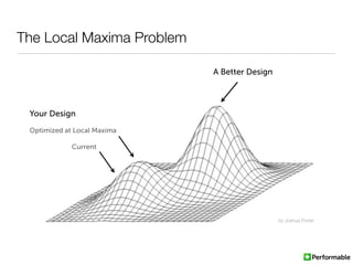 The Local Maxima Problem

                             A Better Design




 Your Design
 Optimized at Local Maxima

      ...