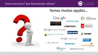 Temos muitas opções…
Como mensurar? Que ferramentas utilizar?
 