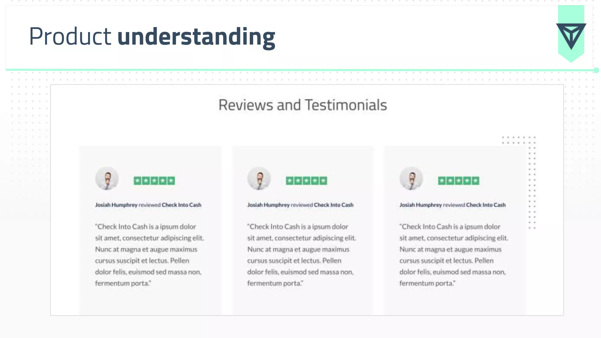 Product understanding
 