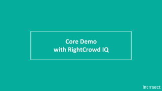Core Demo
with RightCrowd IQ
 