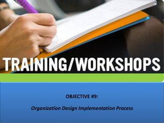 OBJECTIVE #9:
Organization Design Implementation Process
 