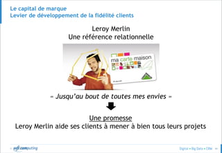 © 44
« Jusqu’au bout de toutes mes envies »
Une promesse
Leroy Merlin aide ses clients à mener à bien tous leurs projets
Leroy Merlin
Une référence relationnelle
Le capital de marque
Levier de développement de la fidélité clients
 