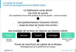 © 48
Le capital de marque
Levier de développement de la fidélité clients
La fidélisation Leroy Merlin
Les clefs du succès
...