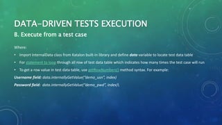 Data driven testing | PPTX