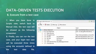 Data driven testing | PPTX