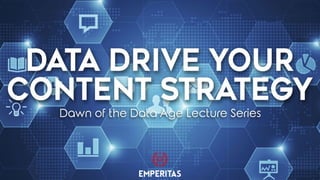 Dawn of the Data Age Lecture Series
Interpreting Data Like a Pro
 
