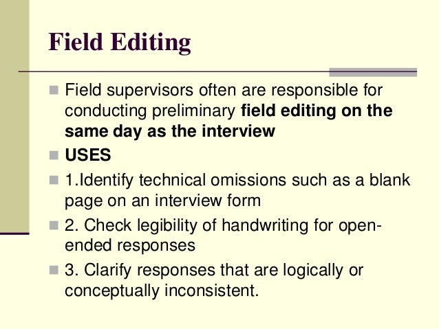 Importance of editing in research image