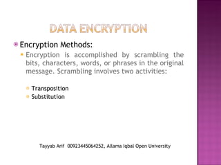 Data encryption, Description, DES | PPT