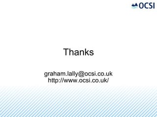 Thanks [email_address] http://www.ocsi.co.uk/ 