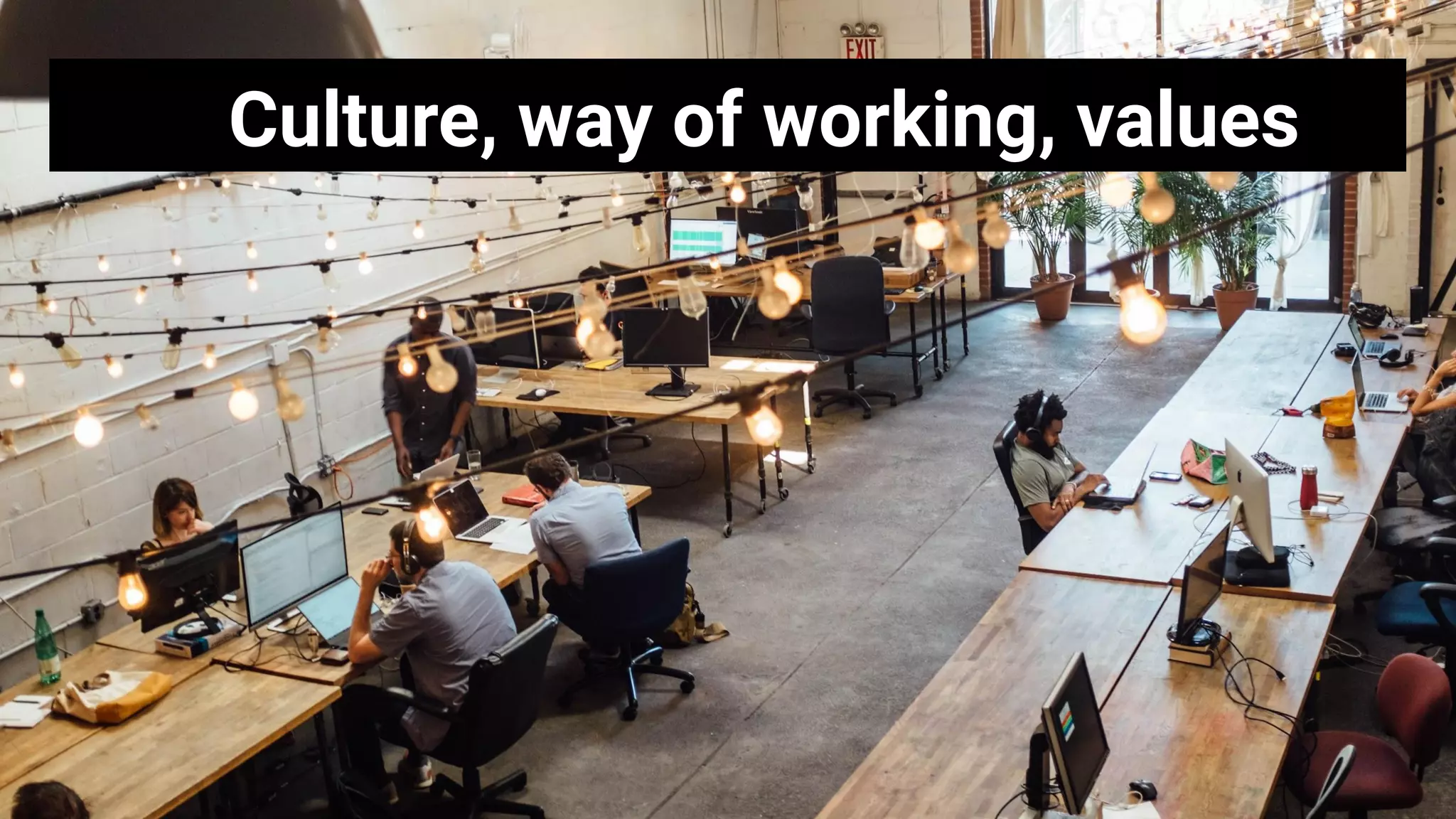 Culture, way of working, values
 