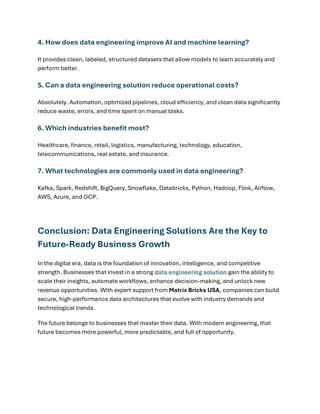 Data Engineering Solution- The Key to Unlocking Smarter, Scalable, and ...
