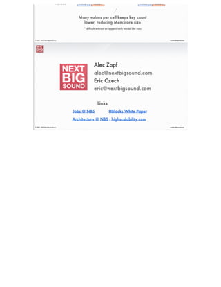 ®
eric@nextbigsound.com© 2009 - 2014 Next Big Sound, Inc.
Effects Over Time
Aggregation process misses new
languages causing slight drop in values
 