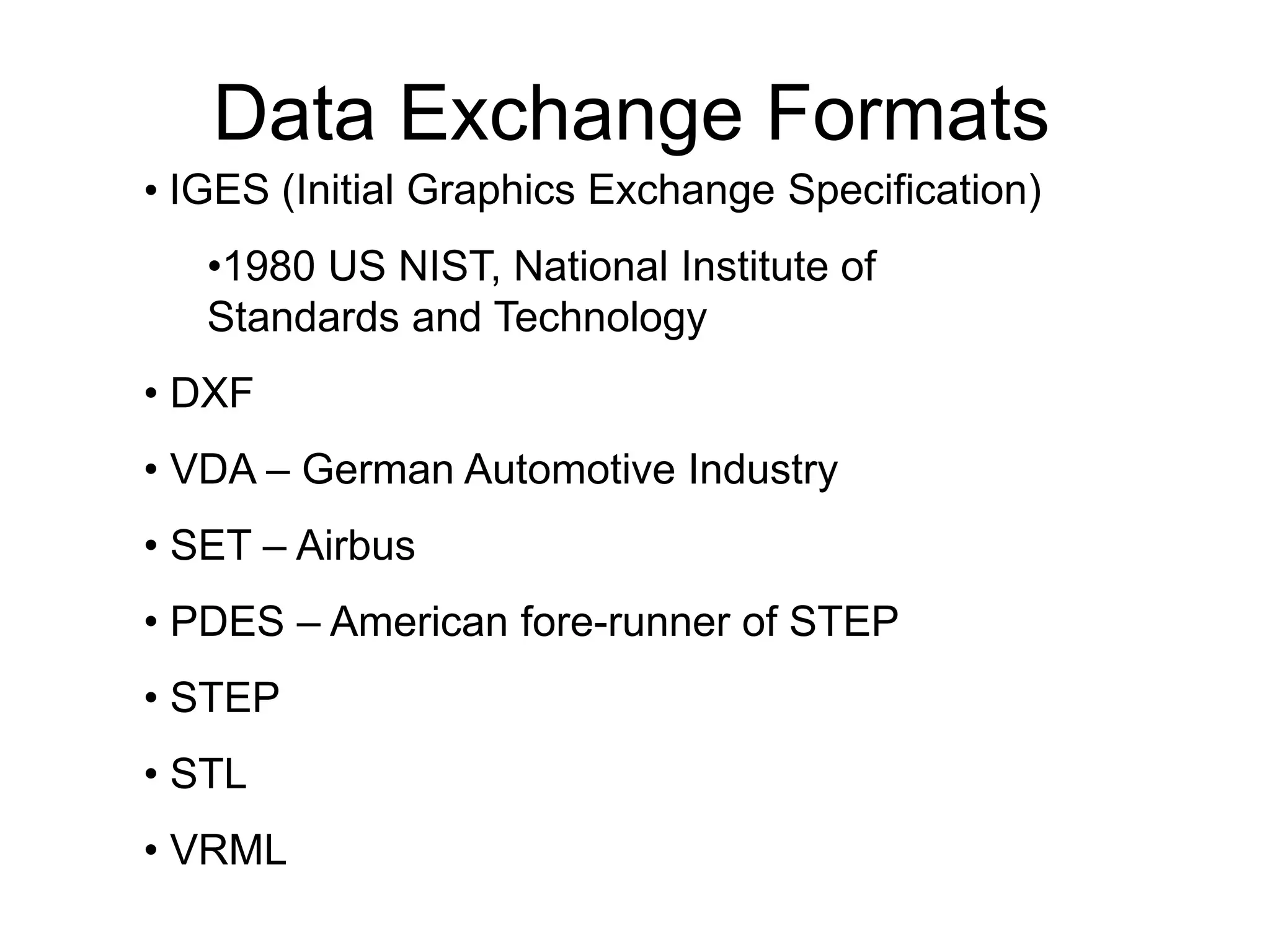CAD data exchange