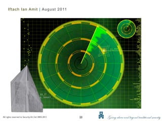 Iftach Ian Amit | August 2011




All rights reserved to Security Art ltd. 2002-2011   23
 