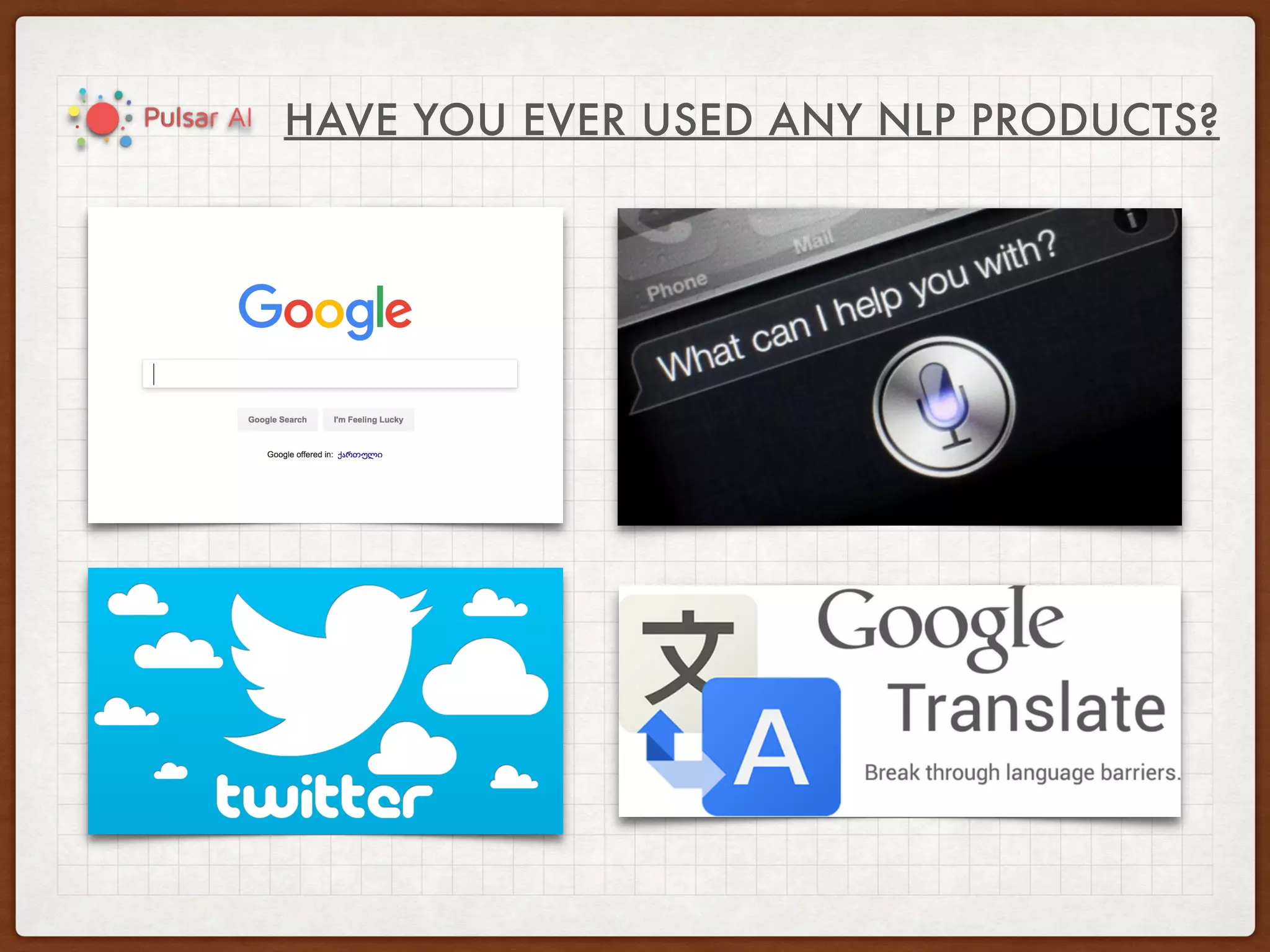 HAVE YOU EVER USED ANY NLP PRODUCTS?
 