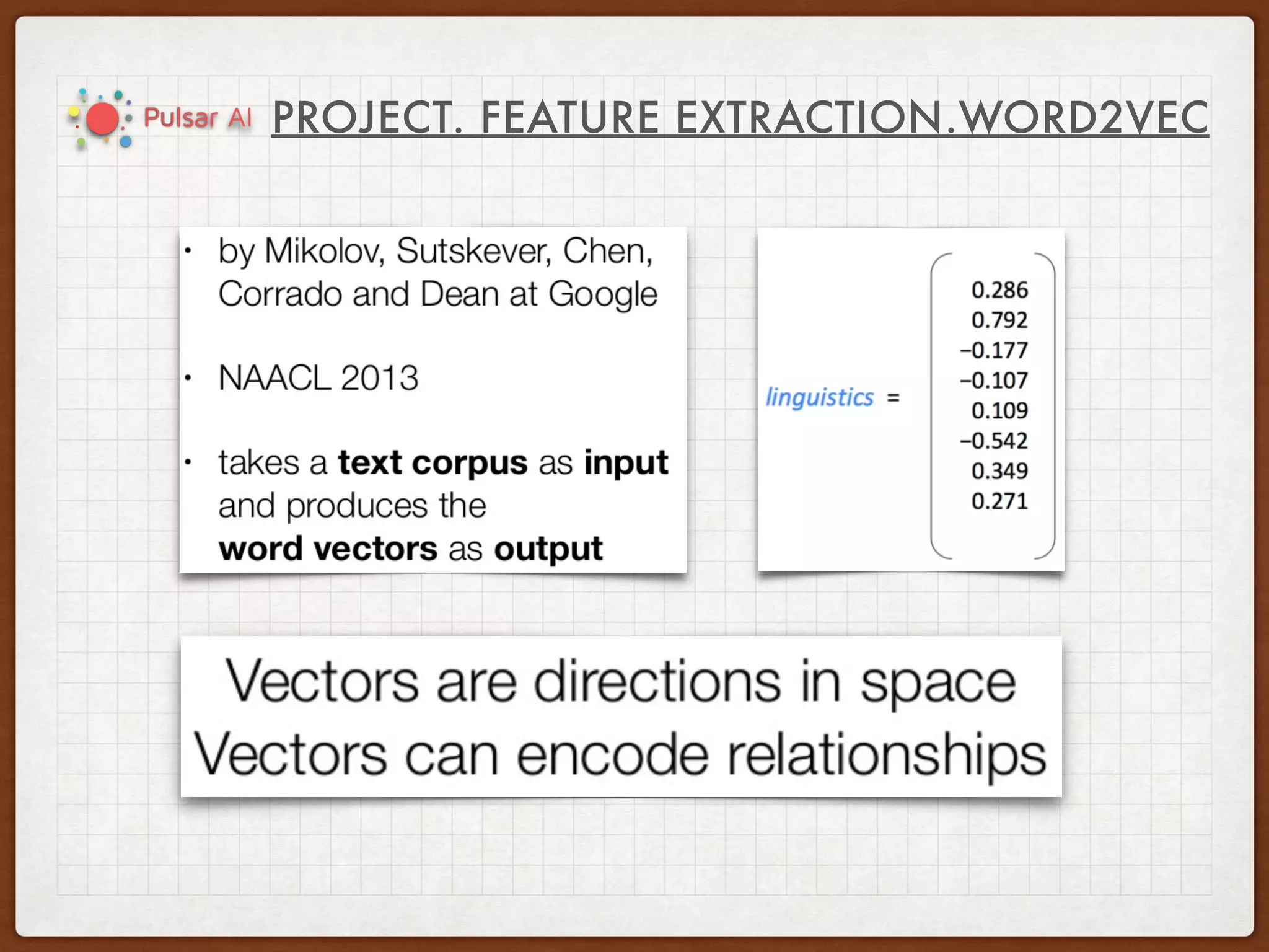 PROJECT. FEATURE EXTRACTION.WORD2VEC
 