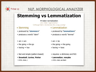 NLP. MORPHOLOGICAL ANALYZER
 
