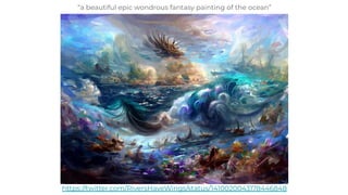 https://twitter.com/RiversHaveWings/status/1410020043178446848
“a beautiful epic wondrous fantasy painting of the ocean”
 