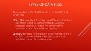 Data file handling in c++