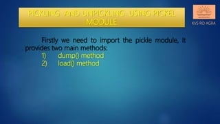 Data file handling in python binary & csv files | PPT