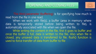 Data file handling in python introduction,opening & closing files | PPT