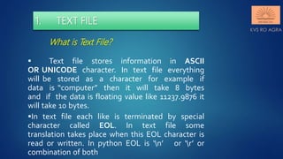 Data file handling in python introduction,opening & closing files | PPT