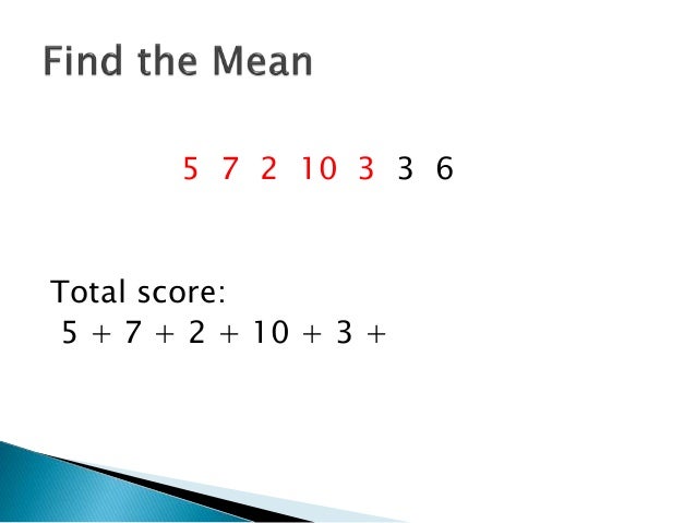 finding the mean introduction