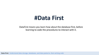 DataFirst approach to coding | PDF