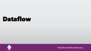 #GlobalPowerPlatformBootcamp
Dataflow
 