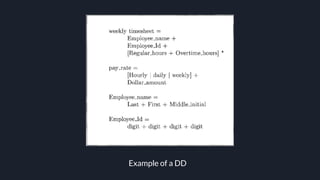 Example of a DD
 