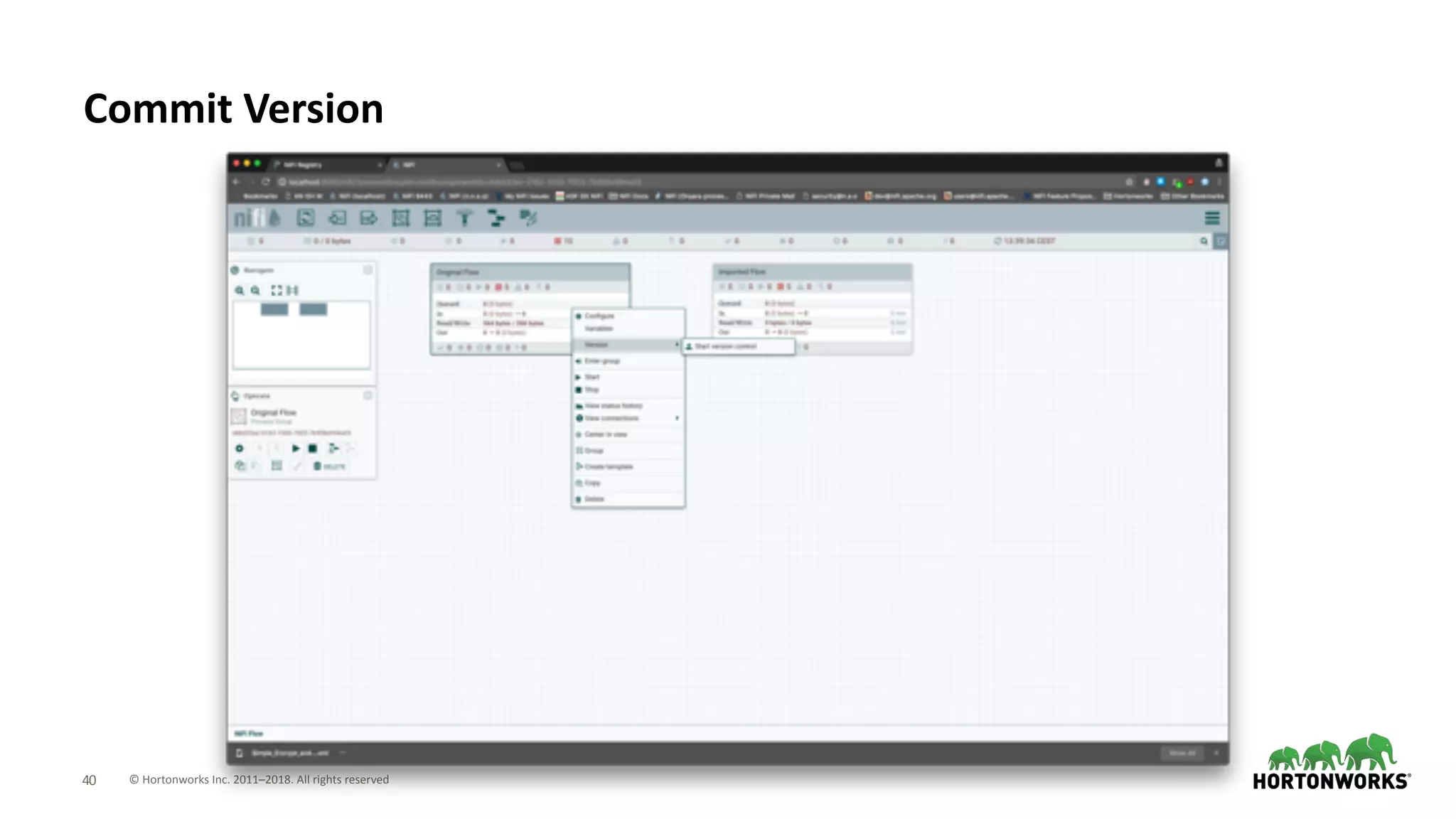 © Hortonworks Inc. 2011–2018. All rights reserved;40
Commit Version
 