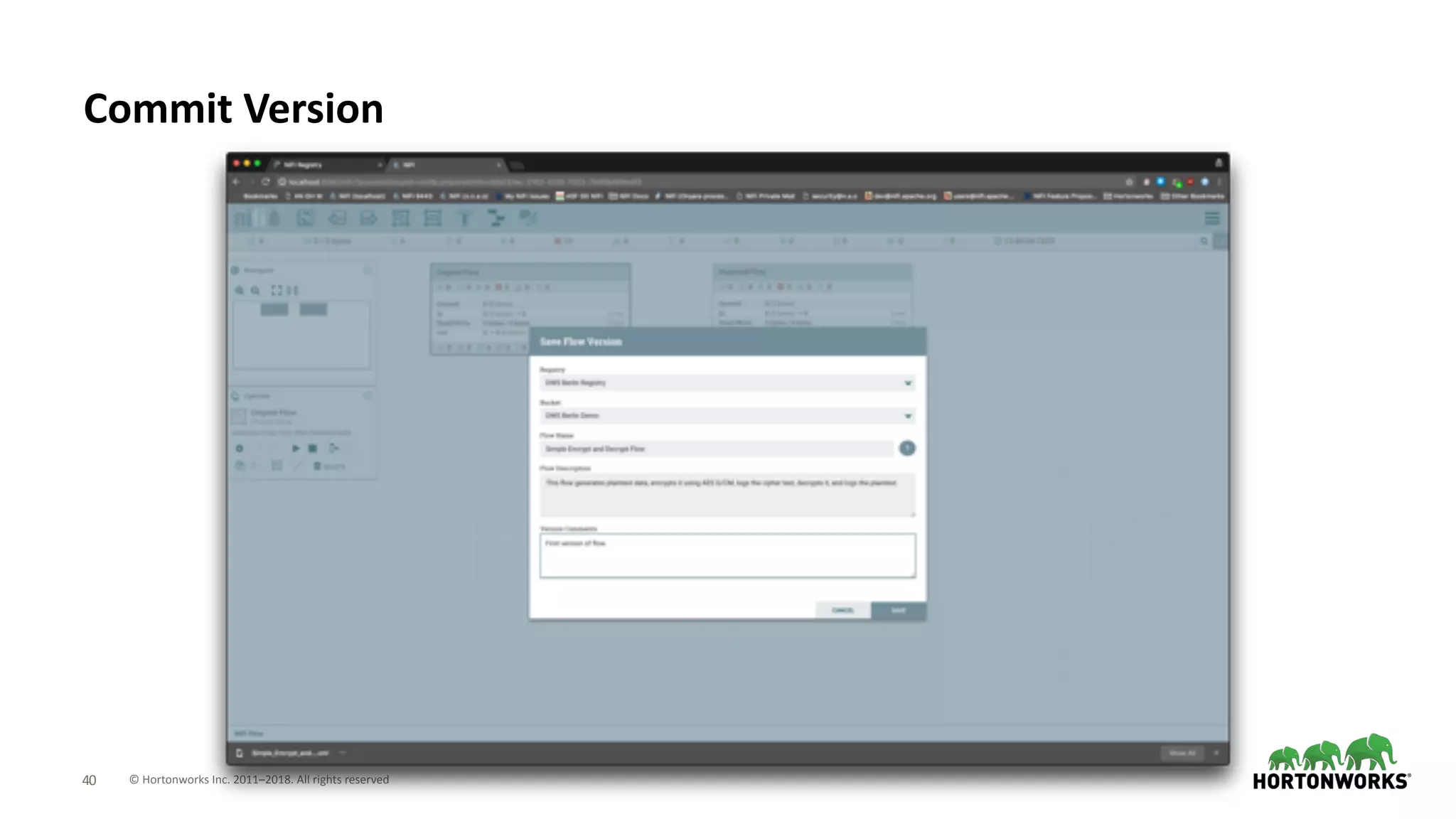 © Hortonworks Inc. 2011–2018. All rights reserved;40
Commit Version
 
