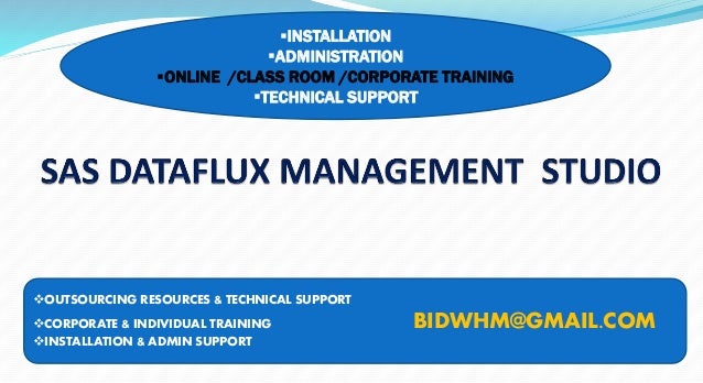 SAS DATAFLUX DATA MANAGEMENT STUDIO TRAINING