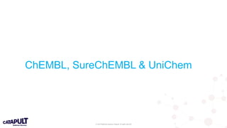 © 2019 Medicines Discovery Catapult. All rights reserved.
ChEMBL, SureChEMBL & UniChem
 