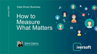 How to
Measure
What Matters
Shawna Tregunna
Director of Digital Services
Data Driven Business
January2020
$
$
$
 