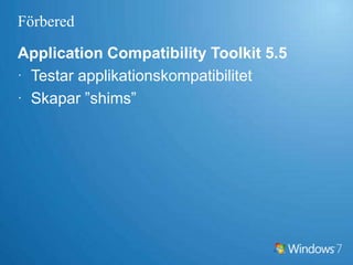 FörberedMicrosoft Assessment & Planning toolkit 4.0Gör en inventeringGer rekommendationerSkapar rapporter