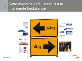Sette medarbeidere i stand til å ta intelligente beslutningerkundermyndigheter