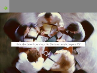 Hvis alle deler kunnskap får Steria en enda høyere IQ!| 13.11.2009Workshop som arbeidsformp15