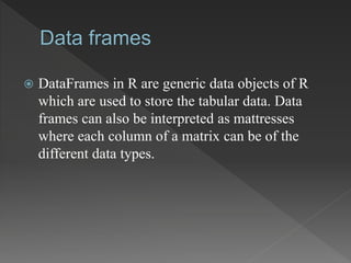 Data frame operations | PPTX | Programming Languages | Computing