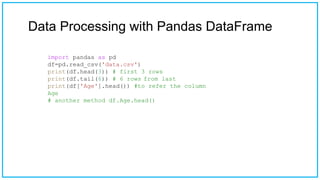 dataframe_operations and various functions | PPTX