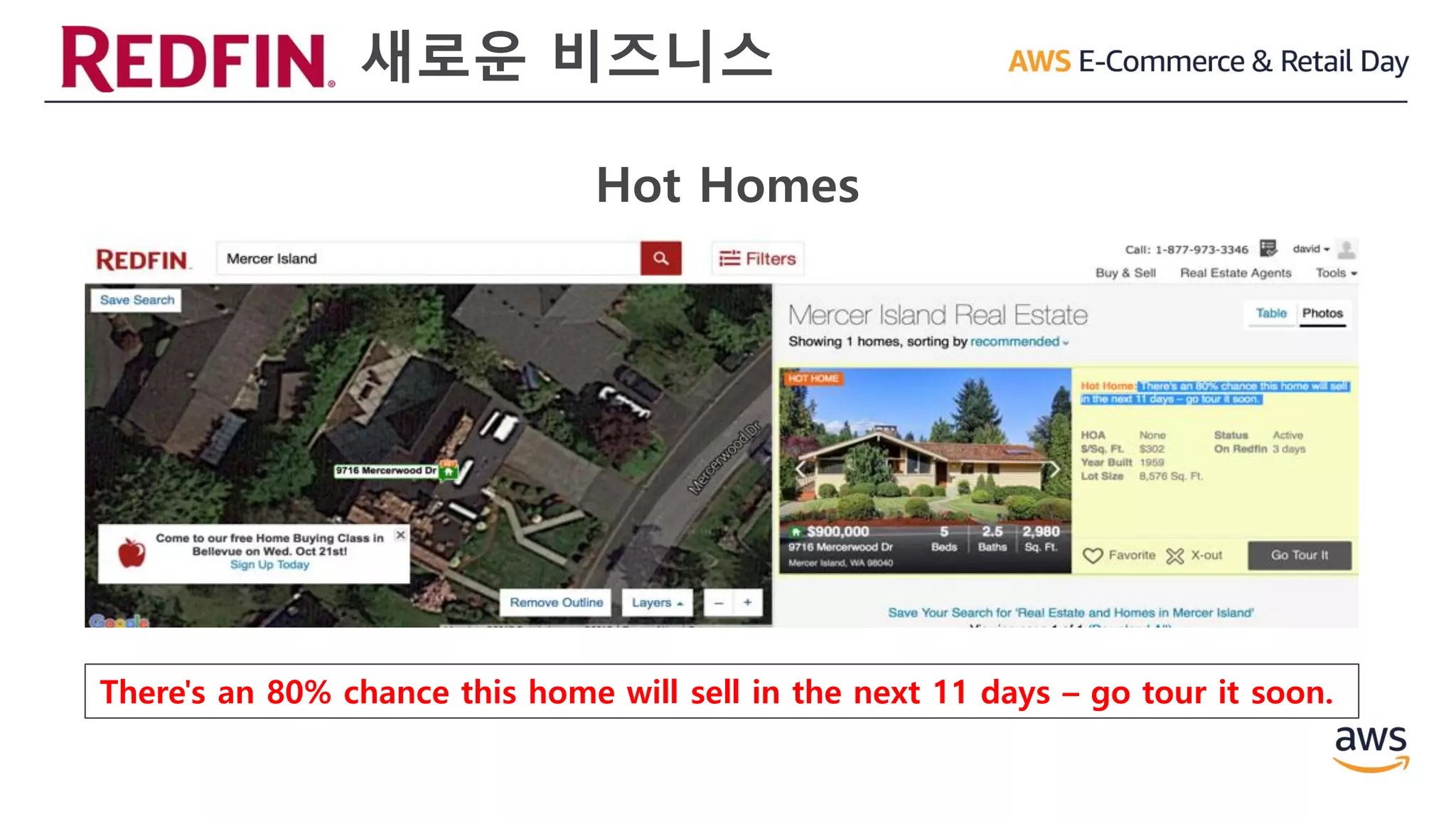 새로운 비즈니스
There's an 80% chance this home will sell in the next 11 days – go tour it soon.
Hot Homes
 