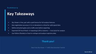DataFromSky_Tutorial.pdf drone traffic data analysis | PDF