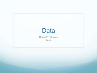 Data
Room 2.1 Survey
2014

 