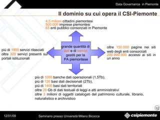 Intervento su Data governance in Piemonte (genn 2009) -  parte 1