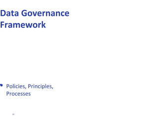 35
ROLES
CIO
Lead Data Steward
Data Steward
Data Management Exec
Data Custodian
STEWARDSHIP (LEGISLATIVE & JUDICIAL) DATA MANAGEMENT SERVICES (EXECUTIVE)
 