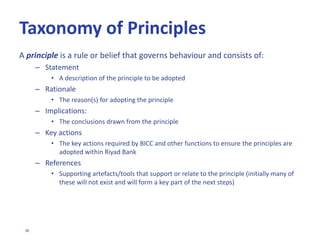 38
A DATA
GOVERNANCE
FRAMEWORK
IPL DG
Framework
Council &
Organisation
Council Terms
of Reference
Working Groups
Alignment
Liaison
Roles &
Responsibilities
Owners
Stewards
Custodians
Data
Governance
Office
Data
Management
Policies &
Processes
Principles
Policies
Standards
Processes
Programme
Maturity Matrix
Strategy
Scope
Business Case
Implementation
Reporting &
Assurance
Perform
Measur
Contin
Improve
Evide
Repos
Commun
 