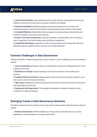 Data Governance Solutions: Best Practices for Compliance | PDF